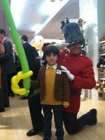 Bunny Hop FAO Schwarz Boy with balloon