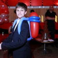 Boy wearing Balloon Jet Pack