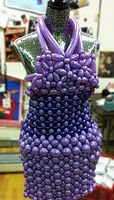 Purple and Black Balloon Dress