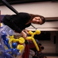 Julie Michaels and balloon dog
