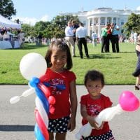 Patriotic Balloon Wand at White House