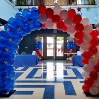 Patriotic Balloon Arch