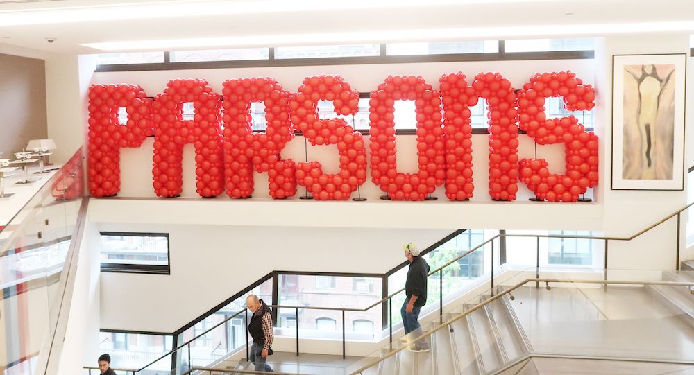 Parsons in Large Red Balloon Letters