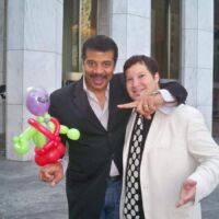 Balloon Artist Todd Neufeld with astrophysicist Neil deGrasse Tyson